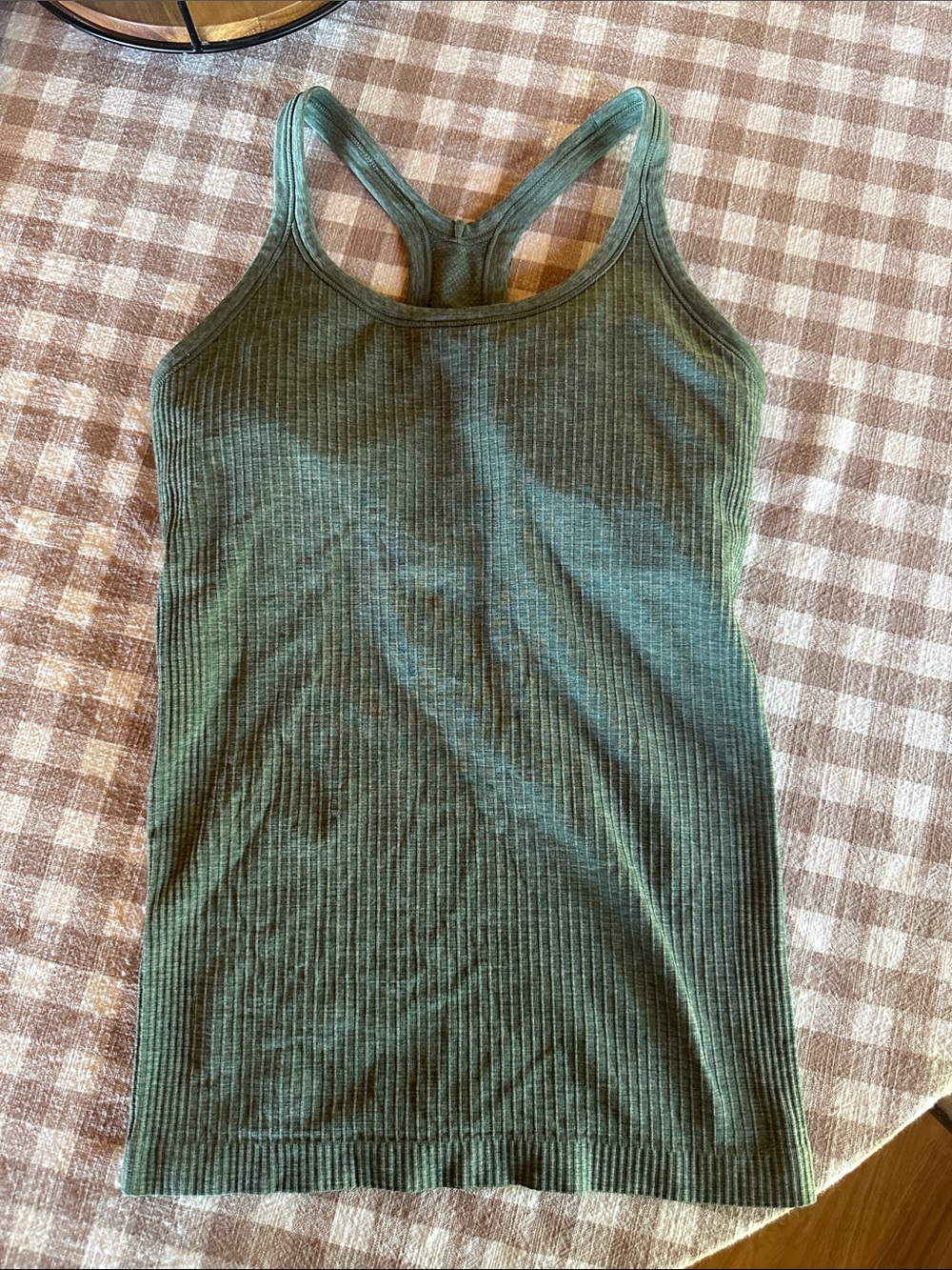 lululemon athletica ebb Ribbed Racerback Tank - Green - Picture 1 of 1